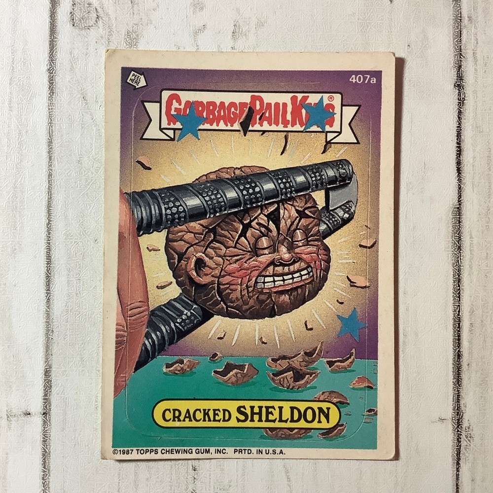 1987 Topps Garbage pail Kids - Cracked Sheldon #407a